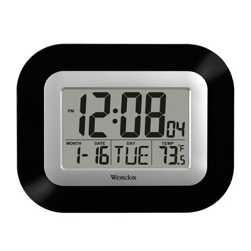 Westclox Digital Quartz Movement / Crystal Tabletop Clock with Alarm in